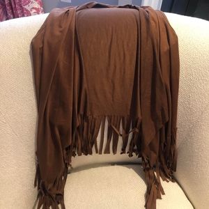 false suede cowgirl frill vest